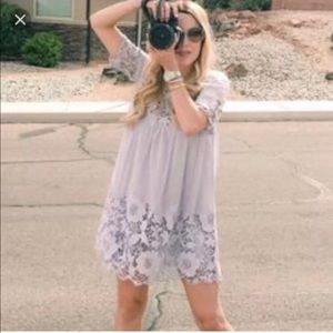 Anthropology Holding Horses lavender lace dress